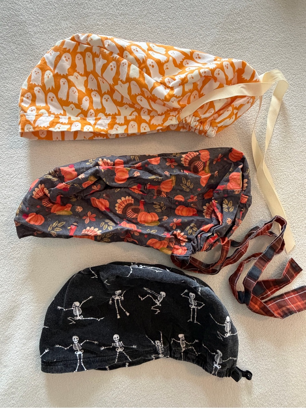 Fall-Themed Women’s Scrub Caps (Set of 3)